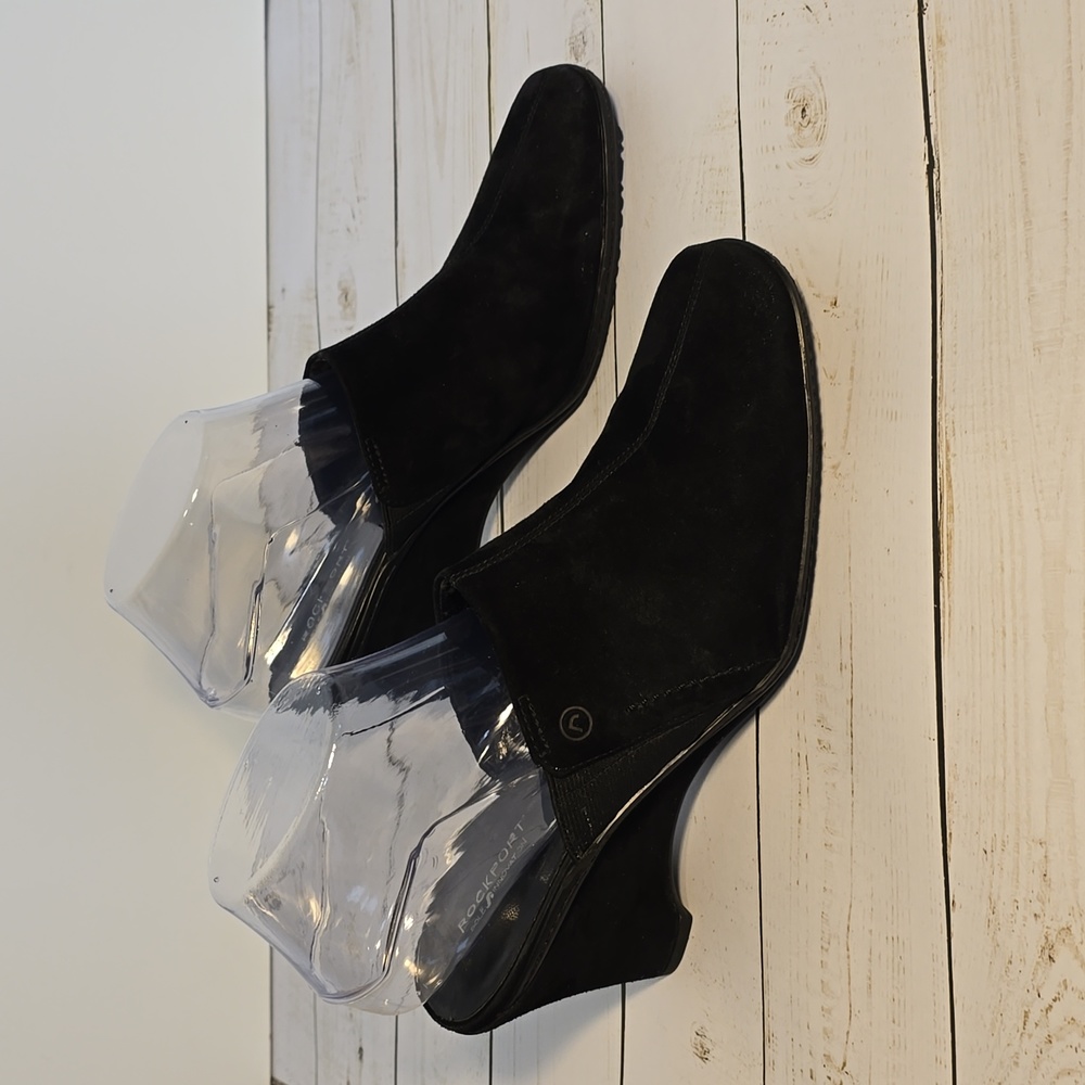ROCKPORT SOLE INNOVATION BLACK SUEDE MULE SHOES